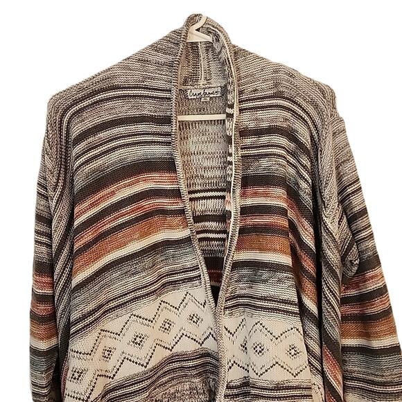 Almost Famous Crave Fame Waterfall Cardigan Sweater, Medium - Picture 2 of 8